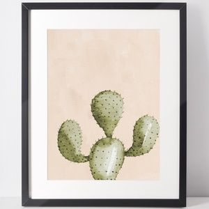 Wall Art Boho Nature Plants Print Illustration Unframed